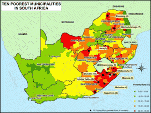 Image result for PHOTO MAP POVERTY IN SOUTH AFRICA